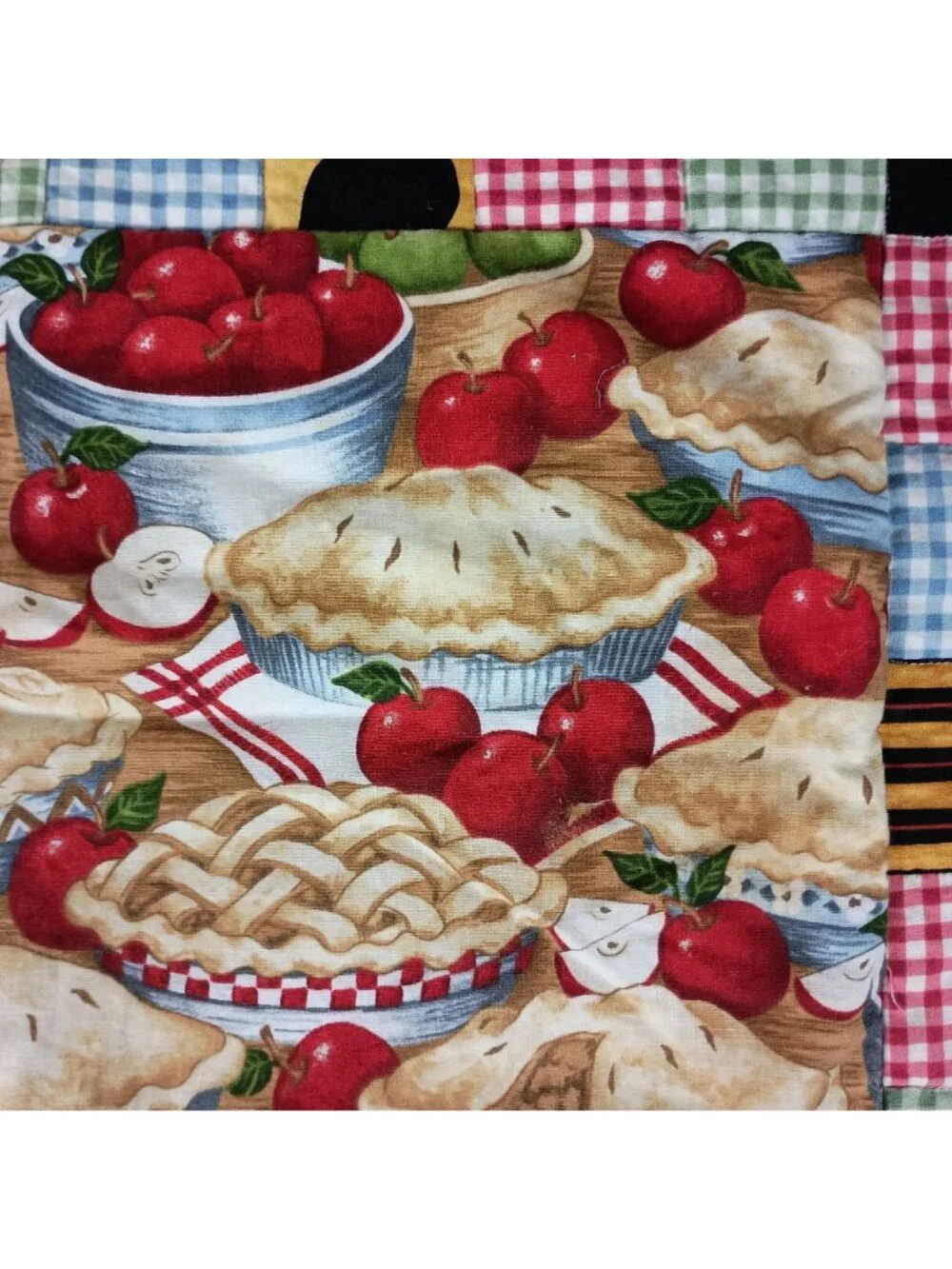 Handcrafted Quilted Patchwork Table Mat Placemat Apple Pie Fall Farmhouse Decor